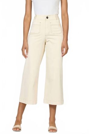 Dear John Denim Audrey Crop Denim Jeans In Ivory