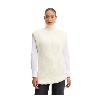 Victoria Beckham Coltrui-vest - Dames - Truien - Beige - Maat: L Zijde