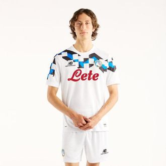 New Balance Atalanta BC Uomo New Balance 26/27 Away Short Sleeve Jersey in Bianco/Blu, Poliestere, Taglia XL