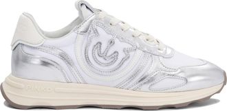 Pinko Pinko Womens Zoe Sneakers - White Leather - Size EU 38