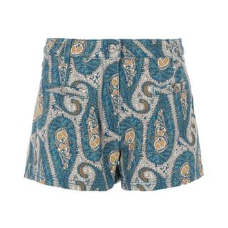 Etro Etro, Short Shorts, female, Blue, Size: W27 Paisley Shorts