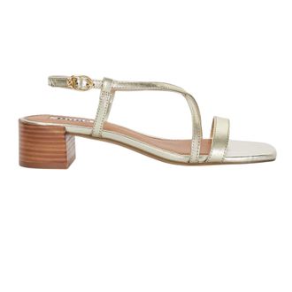 Dune London Jaskell sandalen met lage blokhak voor dames (Goud)