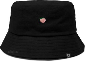 Dalix Lil Peach Bucket Hat in Black at Nordstrom, Size X-Large