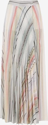 Missoni Faltenrock aus gestreiftem glitzerndem Strick
