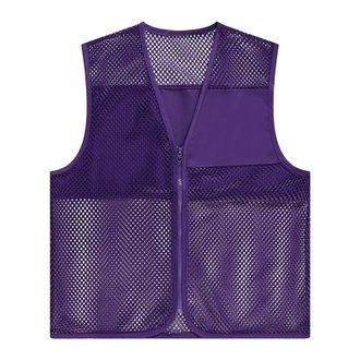 Generic Mens Lightweight Mesh Vest - Sleeveless Zipper Utility Gilet with Breathable Design, Multiple Functional Pockets, Durable Fabric Outdoor Vest for Runn