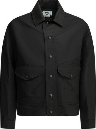 Junya Watanabe Patch-Pocket Overshirt - Heren - Zomerjassen - Zwart - M - Katoen - Jassen