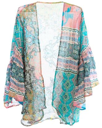 Saachi Saachi Ruffle Sleeve Kimono