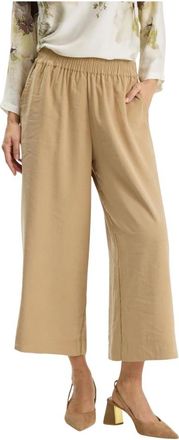 In Front Wijde broek - Dames - Wijde Broeken - Beige - XL - Broeken