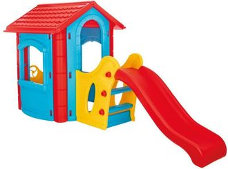 Purline Purline - Caseta Infantil De Pl&aacute;stico Con Tobog&aacute;n Happy House With Slide