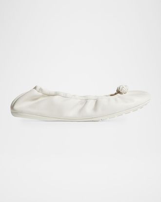 Bottega Veneta Fantasmina Leather Ballerina Flats
