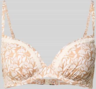 Watercult Bikini-Oberteil im Allover-Look Modell COASTAL BOHEMIA in Beige, Gr&ouml;&szlig;e 40D