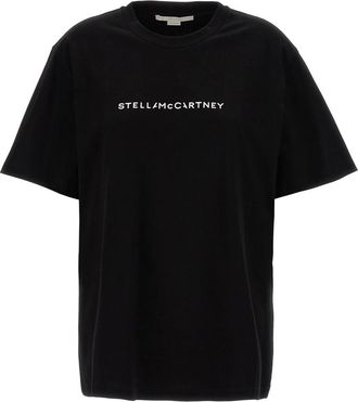 Stella McCartney T-Shirts, female, Black, XS, Iconic Cotton Crew Neck T-Shirt