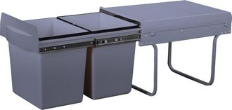 Kitchen Move Cubo de basura de reciclaje empotrado Gris 36L