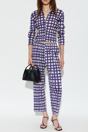Pleats Please Issey Miyake Pleated Trousers, Womens, Purple