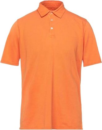 Fedeli Polo Piqu&eacute; met Korte Mouwen - Heren - Polos - Oranje - 2XL - Katoen - Tops