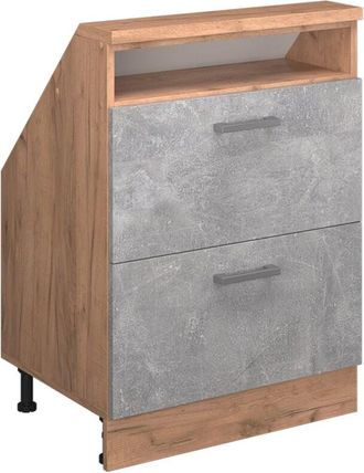 Vicco Mobile sottotetto Rion, Calcestruzzo/quercia dorata, con 2 cassetti, Vicco