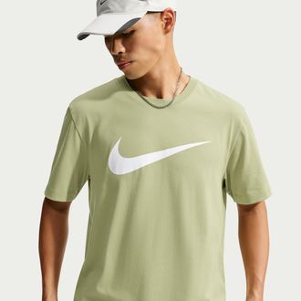 Nike Mens Nike Sportswear Swoosh T-Shirt in Brown | DC5094-377