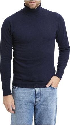 Daniele Fiesoli Truien & Vesten, Heren, Blauw, S, Wol, Maglia Collo Alto