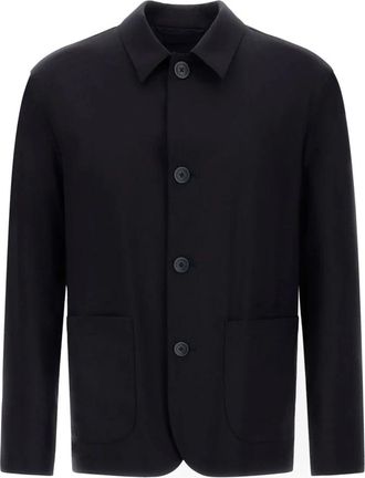 Herno Blazer Light Stretch Wooly - Heren - Zomerjassen - Blauw - L - Wol - Jassen