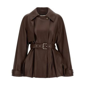 Loewe Balloon Jacket - female - Loewe - Leather Jackets - Brown - S - Jackets