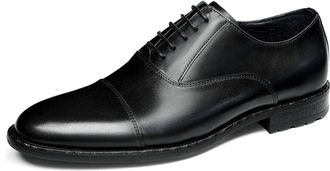 Generic Mens Lace Up Vintage Oxfords Round Toe Formal Shoes Low Block Heel Wedding Party Prom Shoes,Black,5.5 UK