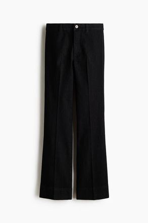 H&M Flared High Jeans in Denim Black at Nordstrom, Size 16