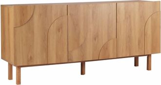 Oviala Aparador de melamina 3 puertas 160 cm imitaci&oacute;n madera