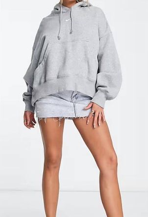 Nike Phoenix Fleece Super Oversized Hoodie In Gray