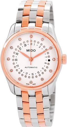 Mido Belluna II Automatic Silver Dial Two-Tone Ladies Watch M0242072203600