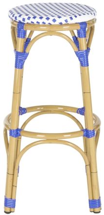 Safavieh Taburete de bar en mimbre de polietileno azul