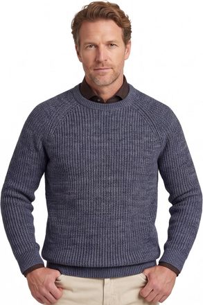 Barbour Normale fit Barbour trui blauw gemeleerd normale fit