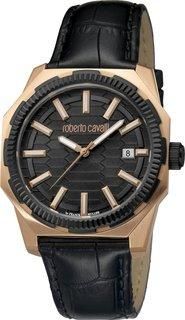Roberto Cavalli by Franck Muller Quartz Black Dial Mens Watch