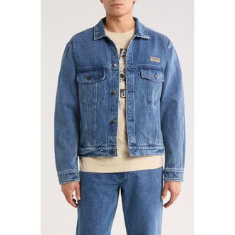 Honor The Gift Washed Denim Trucker Jacket in Indigo at Nordstrom, Size Xx-Large