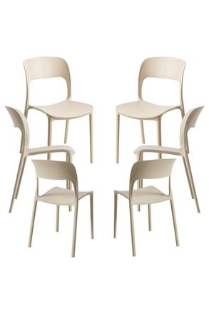 Regalos Miguel Packs Sillas Jard&iacute;n - Pack 6 Sillas Inis - Beige
