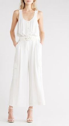 Ramy Brook Greta Wide Leg Crop Jumpsuit in Ivory at Nordstrom Rack, Size Large
