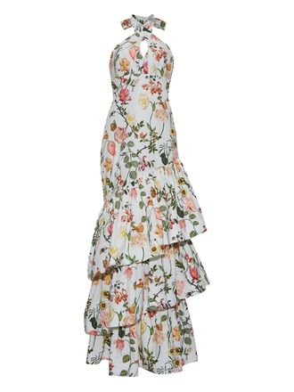Cara Cara Perla floral-print maxi dress - women - Cotton/Cotton - 00 - White