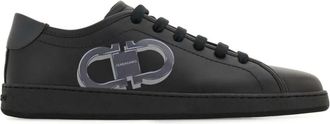 Ferragamo Black Lace Up Sneakers