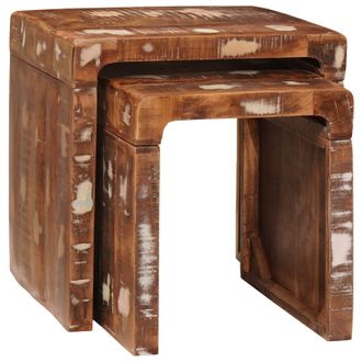 Berkfield Home End Tables Multicolour Solid reclaimed wood