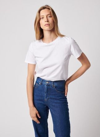 Majestic Filatures Cotton Silk Touch Short Sleeve Crewneck T-Shirt in Blanc at Nordstrom, Size 3
