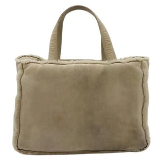 Chanel Pre-owned Tote Bags, female, Beige, Size: ONE SIZE Pre-owned Shearling 2way Bag