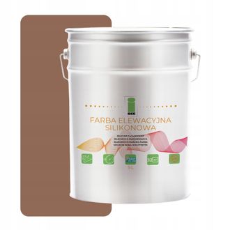 OEM Pintura De Fachada De Silicona, Marr&oacute;n Claro, 5 L, Permeable Al Vapor+