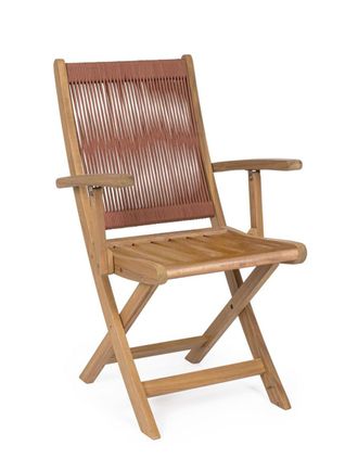 BIZZOTTO Conjunto de 4 sillas de madera coral