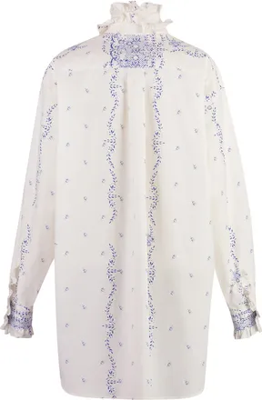 Philosophy di Lorenzo Serafini Womens Shirtdress White Cotton Poplin Dress