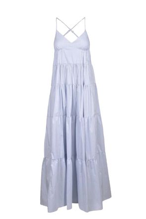 Black Coral Long Lam&eacute; Dress - White/Lilac
