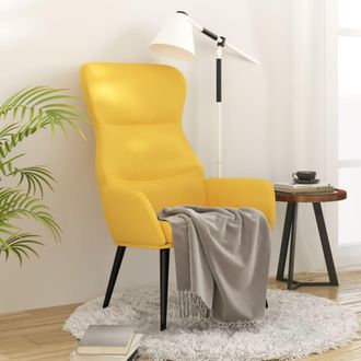 vidaXL Sill&oacute;n De Relax De Tela Amarillo Mostaza Vidaxl