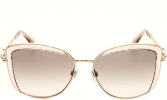 Bulgari Ladies Rose Gold Tone Geometric Sunglasses 0BV6128B-20148G-1