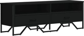 vidaXL Vidaxl - Mueble de tv madera de ingeniería negro 122x34x41 cm