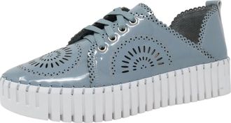 Django & Juliette Womens Bafia Denim Patent Leather Shoe