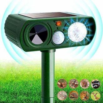 OEM Repelente Ultras&oacute;nico Para Gatos Para Jardines - 5 Modos - Alimentaci&oacute;n Usb O Solar - Repelente Para Gatos Con Estaca - Soluci&oacute;n Eficaz Para Mantener 