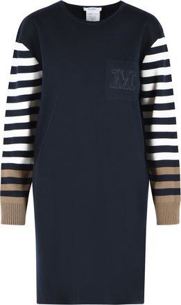 Max Mara Cotro Velo jurk in marineblauwe scheerwol